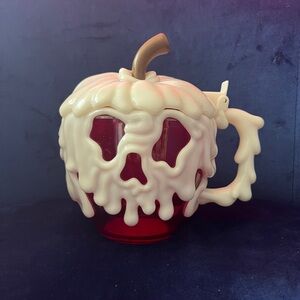 Disney Parks GLOW IN THE DARK Snow White evil queen red poison apple stein mug